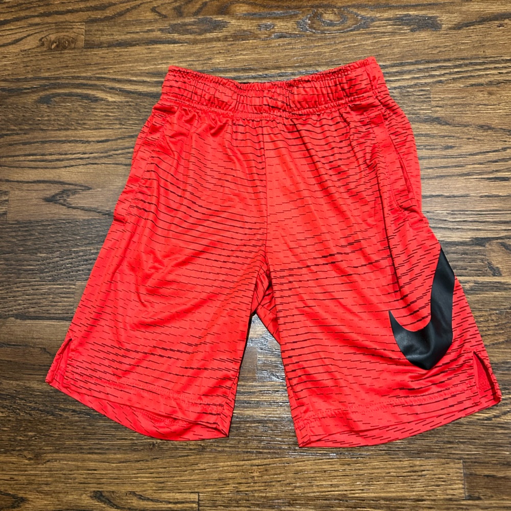 Nike Drifit shorts. Red with black trim